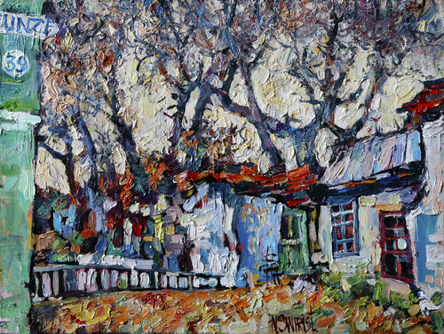 Old courtyard in Chisinau. Nicolai Ostapenco (N.Swiristuhi)