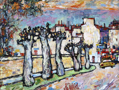 The road, the city and the plane trees. Nicolai Ostapenco (N.Swiristuhi)