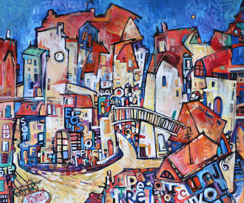 Old city, night and graffiti. Nicolai Ostapenco (N.Swiristuhi)