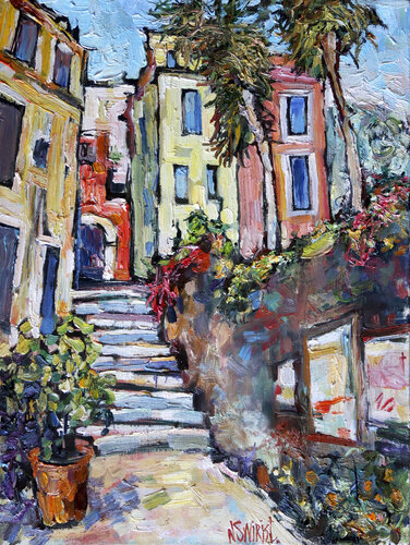 Vico Sacramento.Taormina. by Nicolai Ostapenco (N.Swiristuhi), 회화 for Sale on Singulart