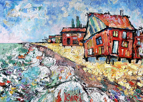 Fisherman's house and the sea. Nicolai Ostapenco (N.Swiristuhi)