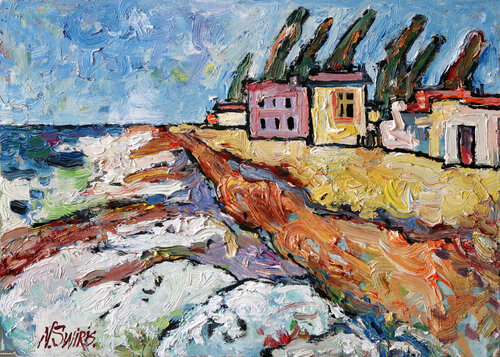 Windy day on the beach. Nicolai Ostapenco (N.Swiristuhi)