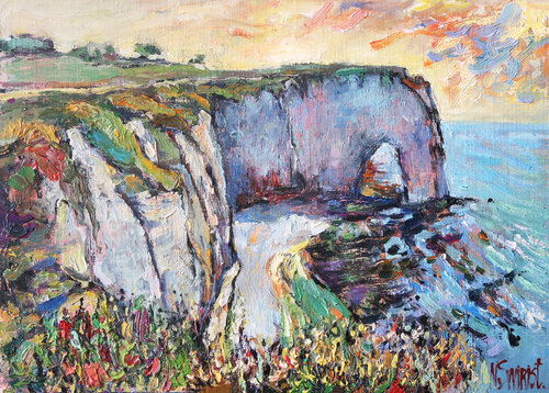 Rocks and sea in Etretat. Nicolai Ostapenco (N.Swiristuhi)