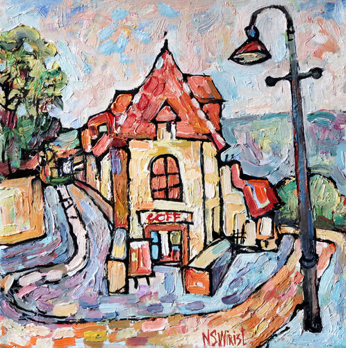 Cafe in Beynac. France. Nicolai Ostapenco (N.Swiristuhi)