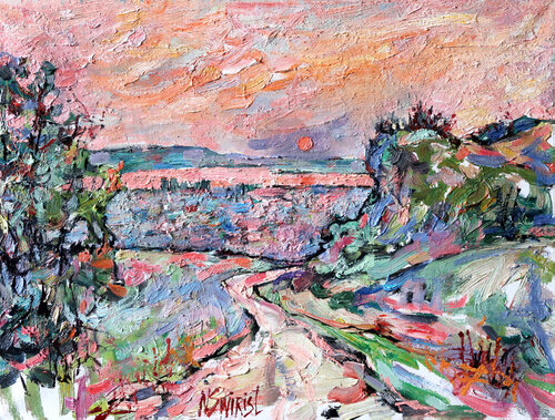 Sunrise on the river. by Nicolai Ostapenco (N.Swiristuhi), Painting for Sale on Singulart