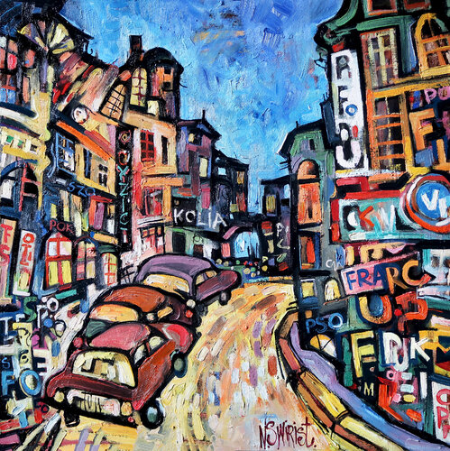 Evening cars. Paris. von Nicolai Ostapenco (N.Swiristuhi), Malerei kaufen auf Singulart