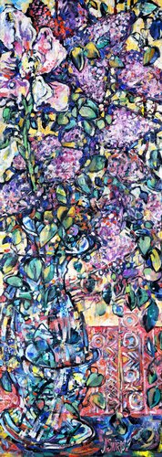Lilac and Iris. von Nicolai Ostapenco (N.Swiristuhi), Malerei kaufen auf Singulart