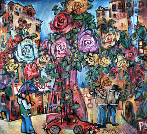 Girl, city and photography. von Nicolai Ostapenco (N.Swiristuhi), Malerei kaufen auf Singulart