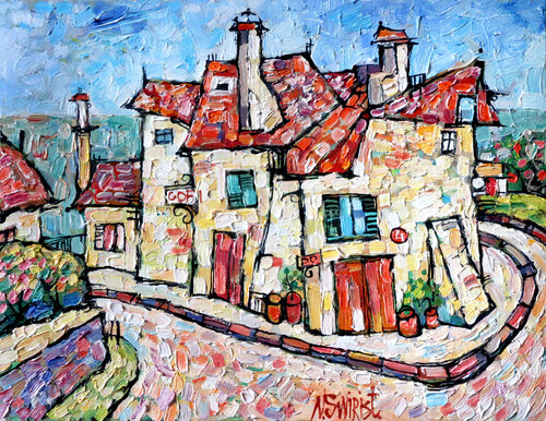 Charming turn of the road. de Nicolai Ostapenco (N.Swiristuhi), Pintura a la venta en Singulart