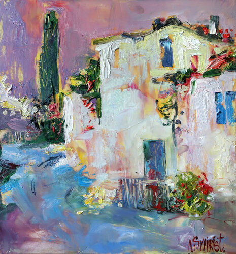 Greek evening. by Nicolai Ostapenco (N.Swiristuhi), Painting for Sale on Singulart