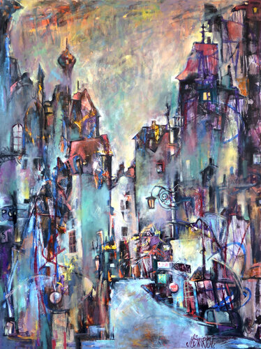 Old town. by Nicolai Ostapenco (N.Swiristuhi), Painting for Sale on Singulart