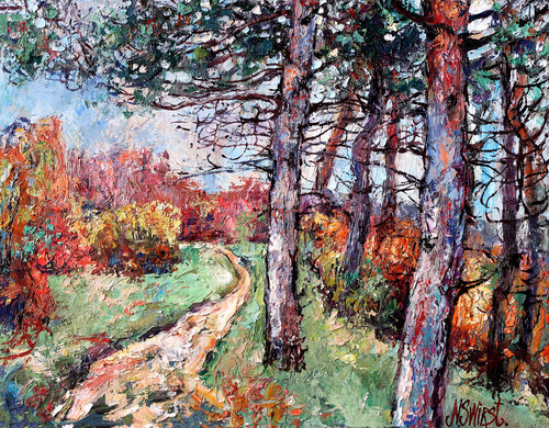 Flying over autumn. von Nicolai Ostapenco (N.Swiristuhi), Malerei kaufen auf Singulart