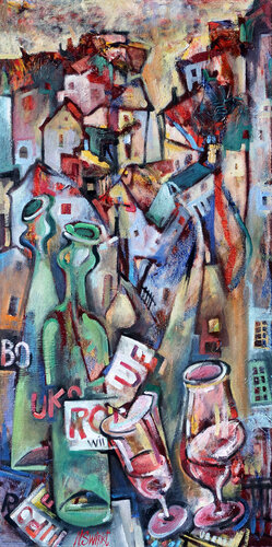 Urban Still Life by Nicolai Ostapenco (N.Swiristuhi), Painting for Sale on Singulart