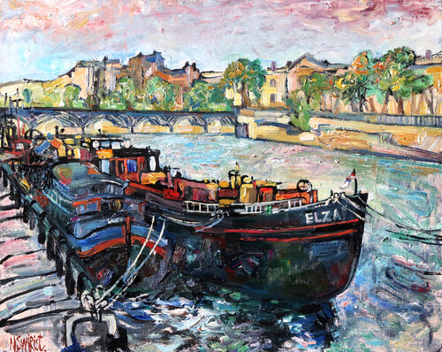 Quai de Conti par Nicolai Ostapenco (N.Swiristuhi), Peinture en vente sur Singulart