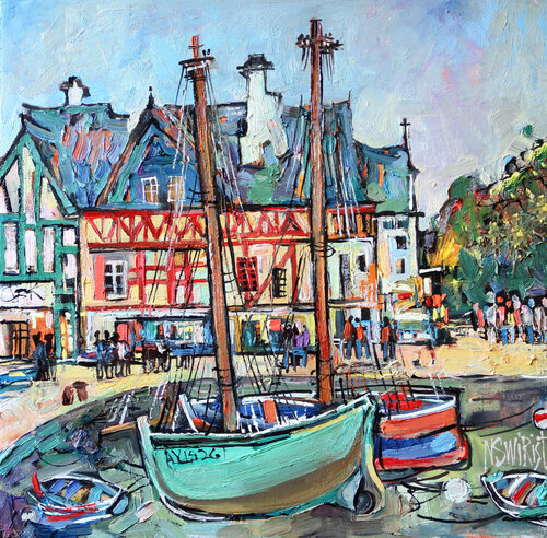 Auray. Brittany. by Nicolai Ostapenco (N.Swiristuhi), Painting for Sale on Singulart