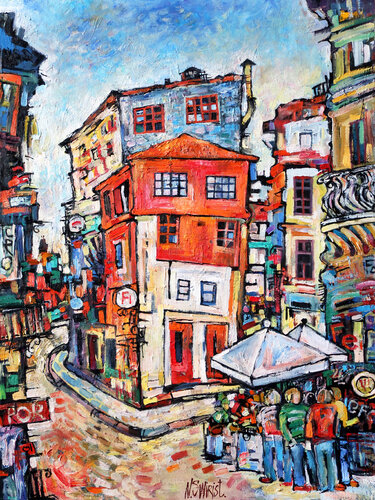 Rua da Reboleira. Porto. by Nicolai Ostapenco (N.Swiristuhi), Painting for Sale on Singulart