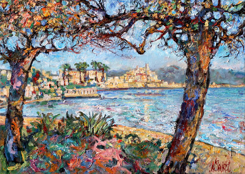 View of Antibes von Nicolai Ostapenco (N.Swiristuhi), Malerei kaufen auf Singulart