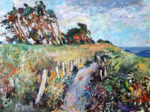 Pines of the Bay of Biscay von Nicolai Ostapenco (N.Swiristuhi), Malerei kaufen auf Singulart