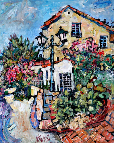 Lantern, Opuntia, Antibes by Nicolai Ostapenco (N.Swiristuhi), Painting for Sale on Singulart