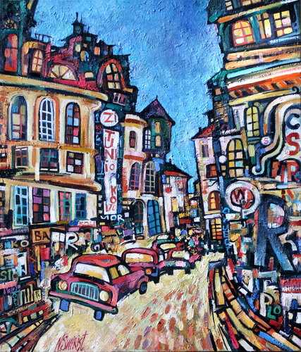 Saturday Evening in Paris by Nicolai Ostapenco (N.Swiristuhi), Painting for Sale on Singulart