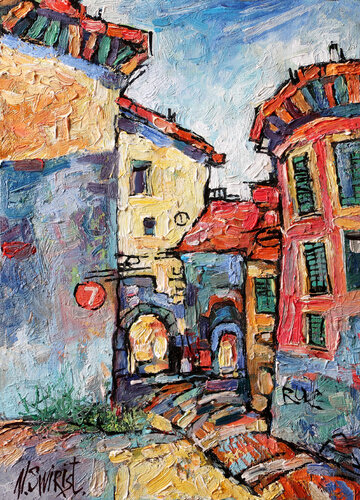 Summer shadows of Menton by Nicolai Ostapenco (N.Swiristuhi), Painting for Sale on Singulart