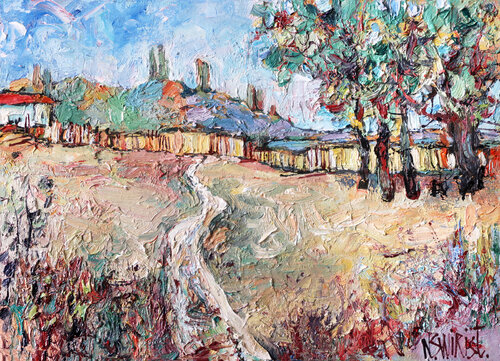 Meadow and Willows by Nicolai Ostapenco (N.Swiristuhi), Painting for Sale on Singulart