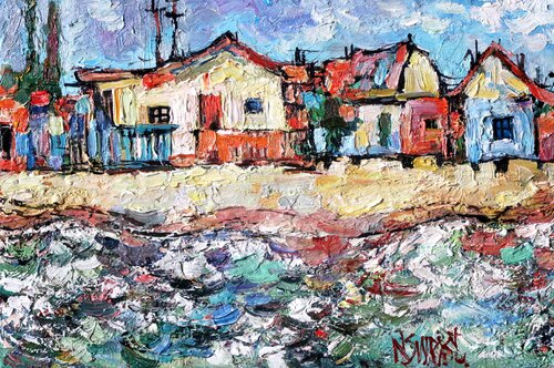 Morning at the sea di Nicolai Ostapenco (N.Swiristuhi), Pittura in vendita su Singulart