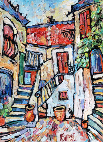 Courtyard in Provence von Nicolai Ostapenco (N.Swiristuhi), Malerei kaufen auf Singulart