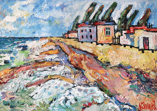 “Windy Day and the Sea” von Nicolai Ostapenco (N.Swiristuhi), Malerei kaufen auf Singulart