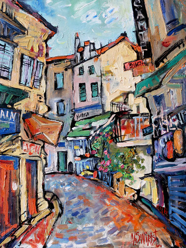“Street in Cannes.” by Nicolai Ostapenco (N.Swiristuhi), Painting for Sale on Singulart