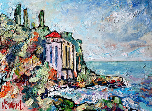 The sea at Cap Martin. de Nicolai Ostapenco (N.Swiristuhi), Pintura a la venta en Singulart