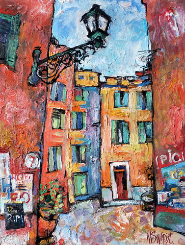 “Hot Nice and the Lamp” by Nicolai Ostapenco (N.Swiristuhi), Painting for Sale on Singulart