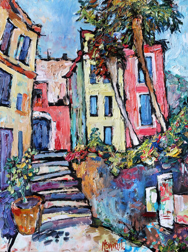 "Street in Taormina" van Nicolai Ostapenco (N.Swiristuhi), Schilderij te koop op Singulart