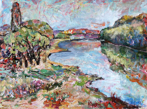 The Dniester and April de Nicolai Ostapenco (N.Swiristuhi), Pintura a la venta en Singulart