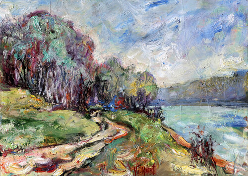 Road to the Dniester River von Nicolai Ostapenco (N.Swiristuhi), Malerei kaufen auf Singulart