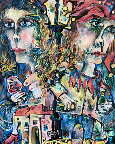 Comedies of the Old Lantern by Nicolai Ostapenco (N.Swiristuhi), Painting for Sale on Singulart