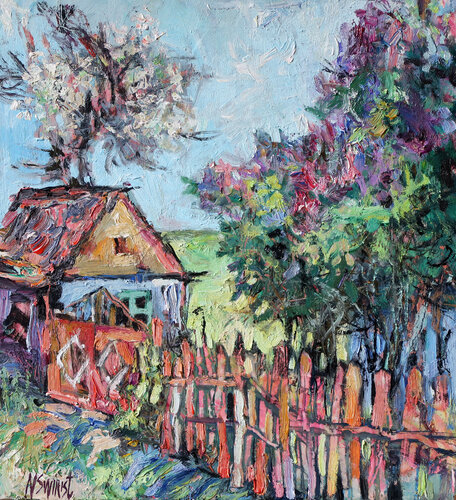 “Spring and Lilac” van Nicolai Ostapenco (N.Swiristuhi), Schilderij te koop op Singulart