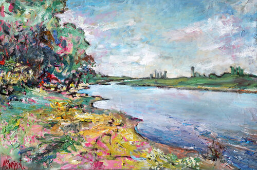 “The Riverbank. May.” de Nicolai Ostapenco (N.Swiristuhi), Pintura a la venta en Singulart