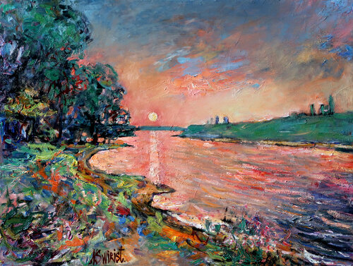 Sunset on the River von Nicolai Ostapenco (N.Swiristuhi), Malerei kaufen auf Singulart