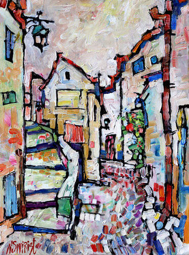 “Alley of Memories.” di Nicolai Ostapenco (N.Swiristuhi), Pittura in vendita su Singulart