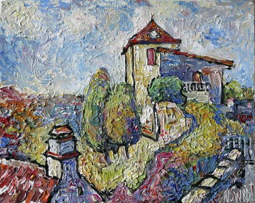 OLD CASTLE AND PURPLE BUSH. Nicolai Ostapenco (N.Swiristuhi)
