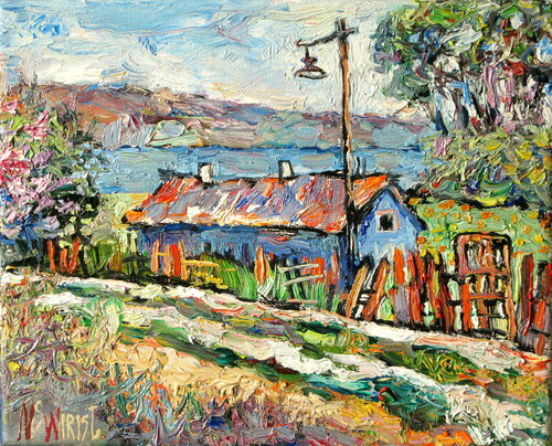 TSYBULEVKA, RIVER AND LANTERN. Nicolai Ostapenco (N.Swiristuhi)