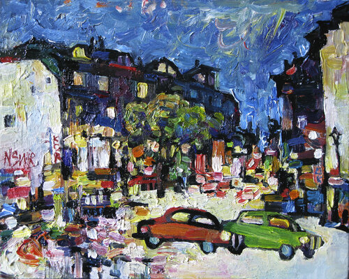 At night in Paris.7. by Nicolai Ostapenco (N.Swiristuhi), Painting for Sale on Singulart