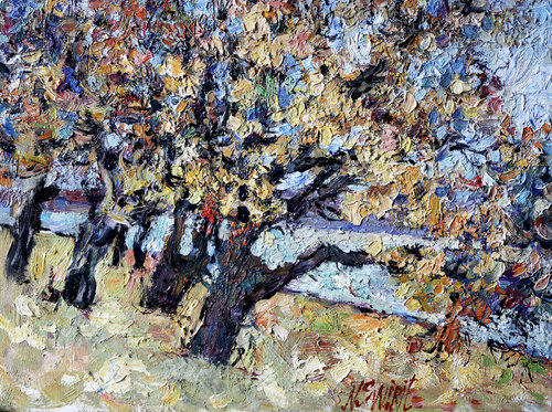 Trees on the river bank. 3. Nicolai Ostapenco (N.Swiristuhi)