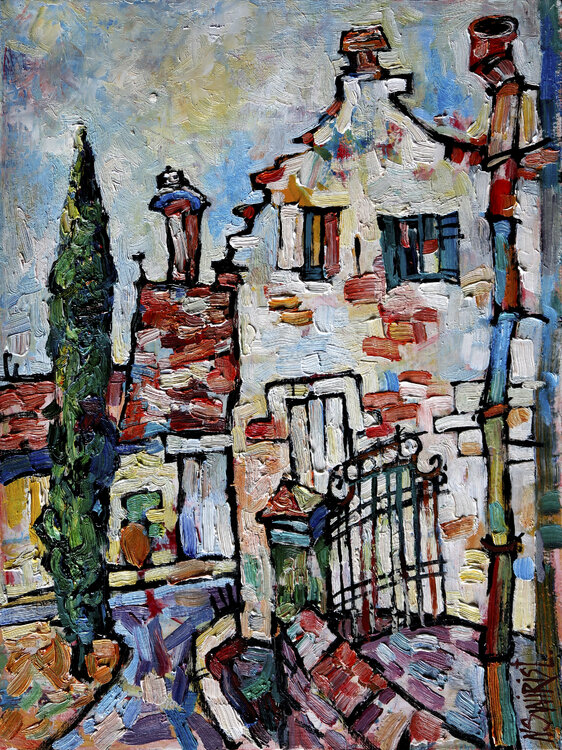 House and gate in Turennе. Nicolai Ostapenco (N.Swiristuhi)