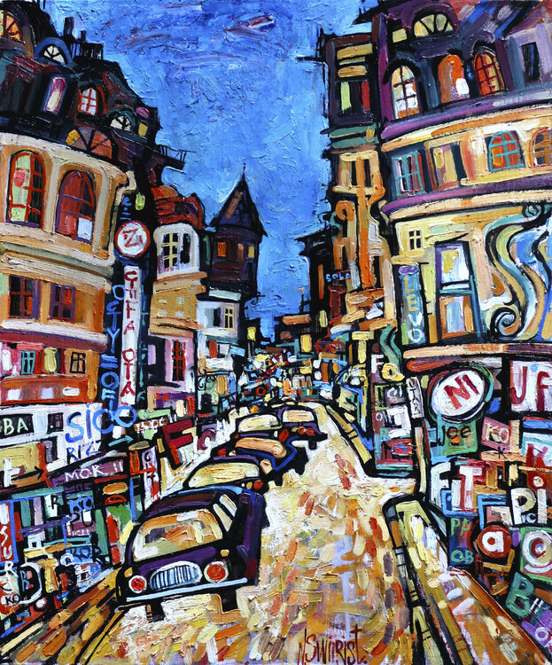 Mosaic of Paris at night.1. Nicolai Ostapenco (N.Swiristuhi)