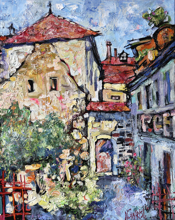 Shadows of the old courtyard at Carennac. Nicolai Ostapenco (N.Swiristuhi)