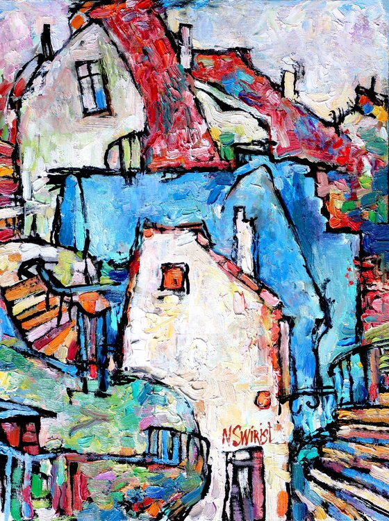 Roofs of Cudillero. Nicolai Ostapenco (N.Swiristuhi)