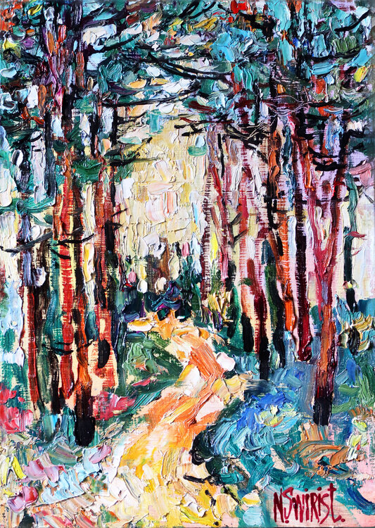 Autumn path in a pine forest.* Nicolai Ostapenco (N.Swiristuhi)