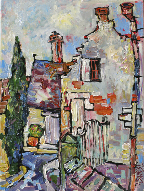 STREET IN THE CITY OF TURRENЕ .FRANCE. Nicolai Ostapenco (N.Swiristuhi)